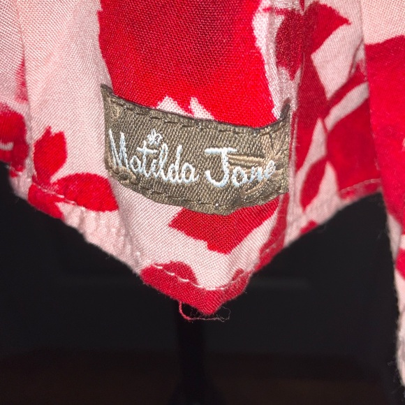 Matilda Jane medium pink with red floral print long sleeve top - Picture 4 of 5